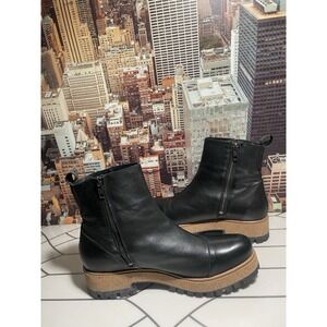 Taos Leather Chelsea Ankle Boots Downtown Black Size 10.5